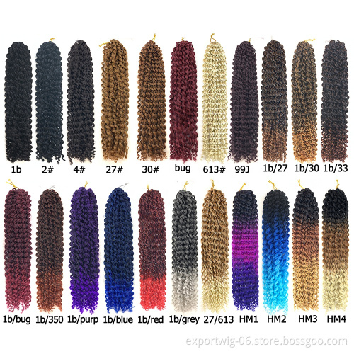 Passion Twist Hair Faux Locs Synthetic Water Wave Afro Kinky Twist Crochet Braids Hair Extension Spring Twist 18inch